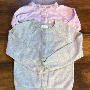 **Bundle** Old Navy Light Gray and Cat & Jack Purple Cardigan Set Size 3T